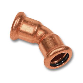 Copper Press 45 Degree Female/Female End Bend
