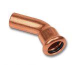 Copper Press 45 Degree Male/Female Plain End Bend