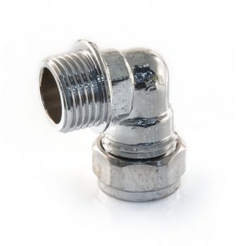 Chrome Compression Male Elbow Adaptors