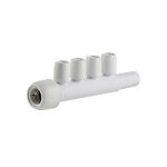 HEP2O 4 Port Manifold Socket/Spigot 1 Side White