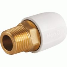 Hep2O Male adaptor - BSP M White DZR