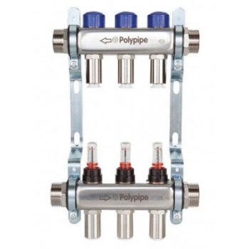 Polypipe 15mm Stainless Steel Under Floor Heating Manifold