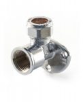 Chrome Compression Wall Plate Elbow