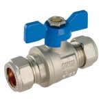Butterfly Handled Ball Valve BLUE