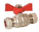 Butterfly Handled Ball Valve RED