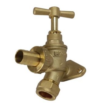 15mm x 1/2" Wall Plate Hose Union Bib Tap