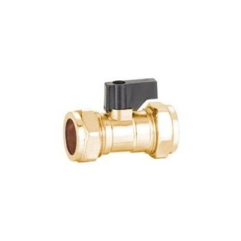 15mm Isolating Valve & Lever BRASS