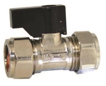 Isolating Valve CHROME & Lever PLASTIC