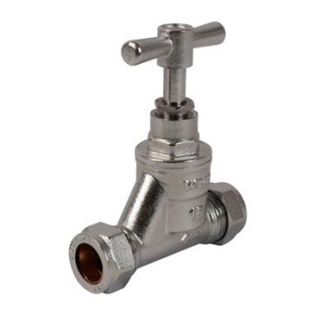 15mm BS Stop Tap CHROME