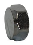 Threaded Blanking Cap BRASS CHROME