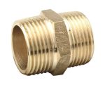 Threaded Hex Nipple BRASS