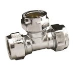 Compression Equal Tee CHROME
