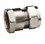 Compression Straight Connector FI CHROME