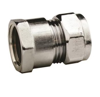 Compression Straight Connector FI CHROME