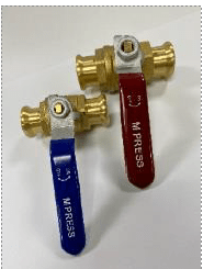 Pressfit Water Lever Ball Valve Blue