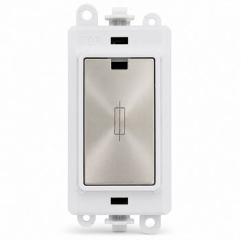 13A Fused Spur Module Brushed Steel | Click GridPro GM2047PWBS