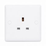 13A 1 Gang Unswitched Socket White | M2 Slimline Single Socket
