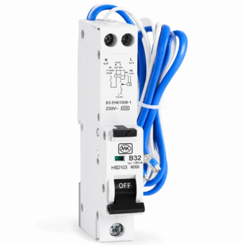 32A Type A RCBO 30mA B Curve 6kA Single Pole | MK Sentry Circpro H6836S