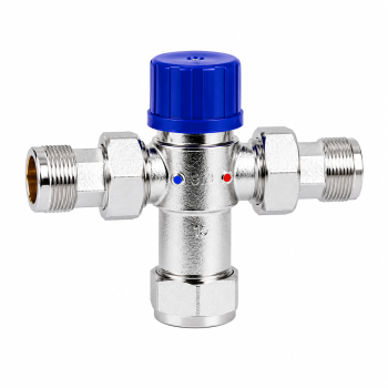 15mm Thermostatic Mixing Valve Chrome | Thermostatic Mixer Valve | MEP Stock