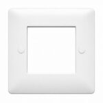 2 Gang Euro Plate White Modular Faceplate | Verso VCOM2E