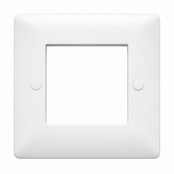 2 Gang Euro Plate White Modular Faceplate | Verso VCOM2E