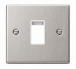 1 Gang MiniGrid Plate Stainless Steel White Insert | Click Deco VPSS401WH