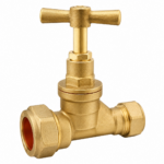 British Standard Brass MDPE x Compression Stop Tap for Water WRAS Approved