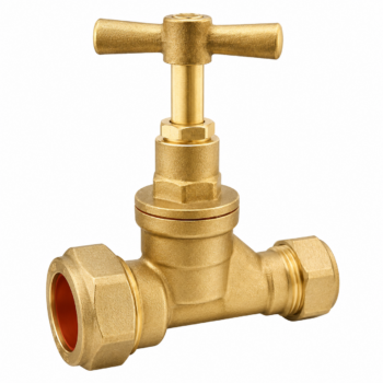 British Standard Brass MDPE x Compression Stop Tap for Water WRAS Approved